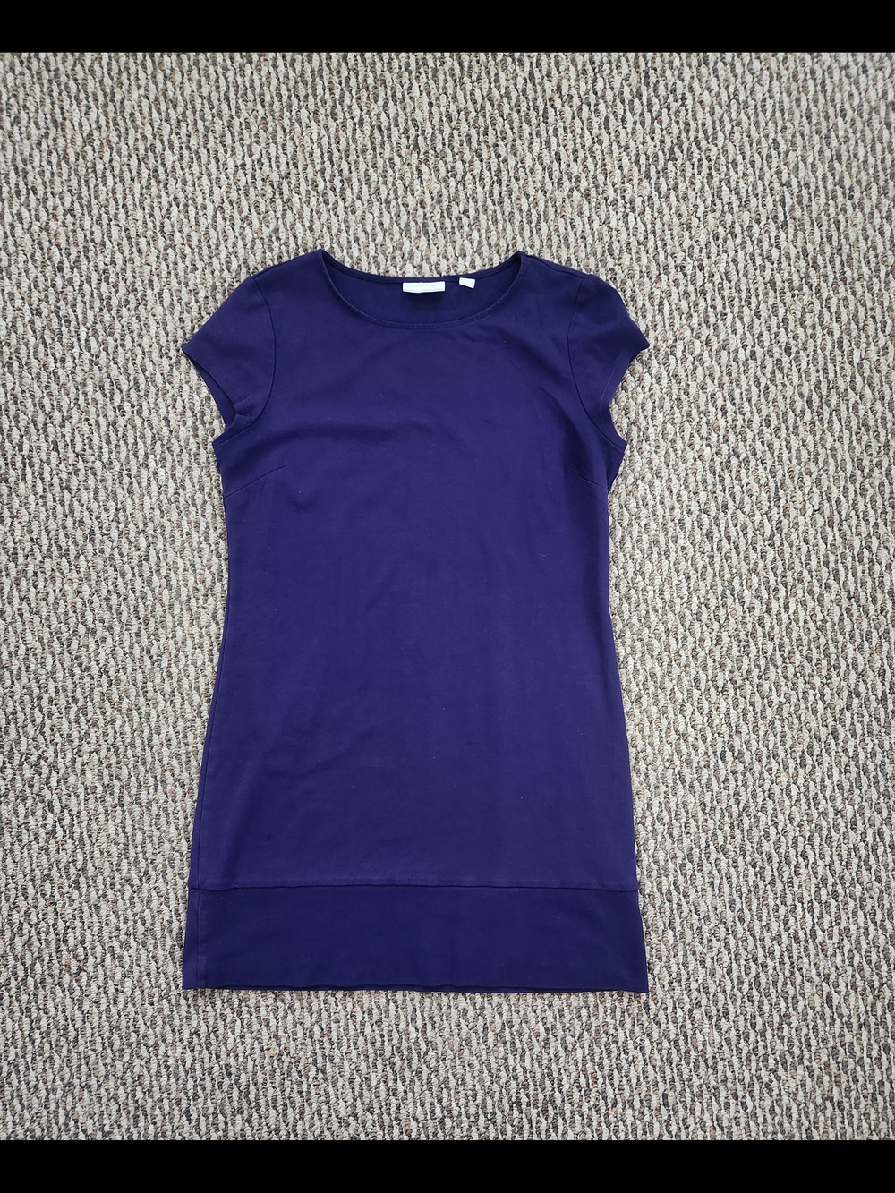 New York & Company Purple Cap Sleeve Shift Dress